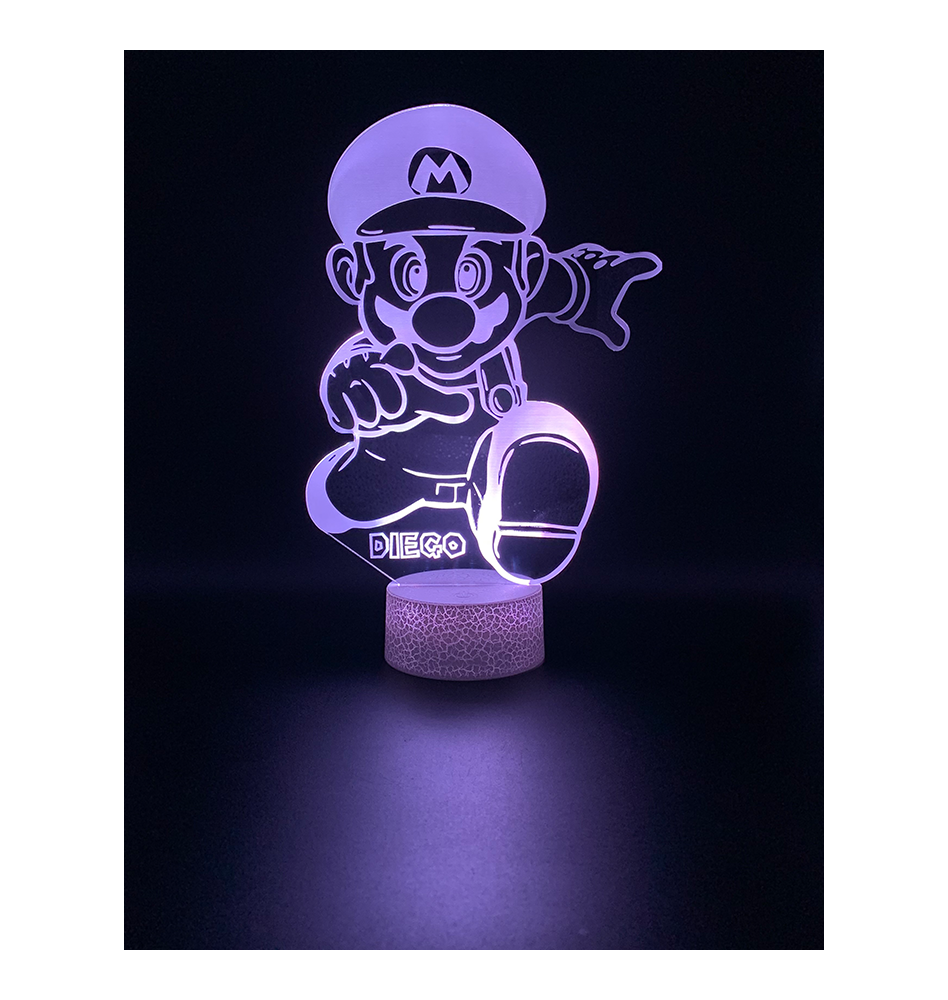 Lámpara LED Mario Bross personalizada · Regalos Originales - Creaciones  Mikeldi