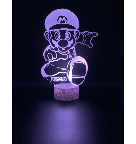 Lámpara LED Mario Bross personalizada · Regalos Originales - Creaciones  Mikeldi