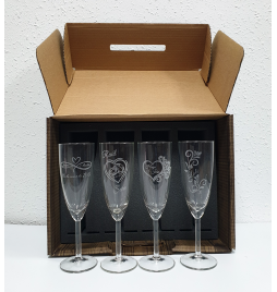 Copas de vino personalizadas Hamilton, juego de 4