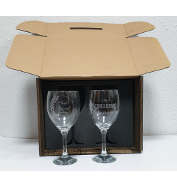 2 copas de vino personalizadas · Regalos Originales - Creaciones Mikeldi