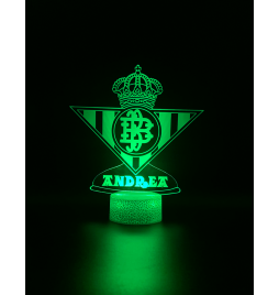 Real Betis Balompié escudo - Lámpara con iluminación LED