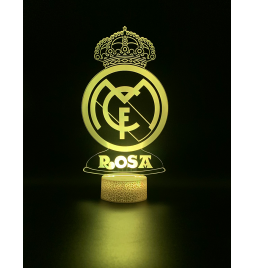 Lámpara LED Real Madrid personalizada · Regalos Originales - Creaciones  Mikeldi