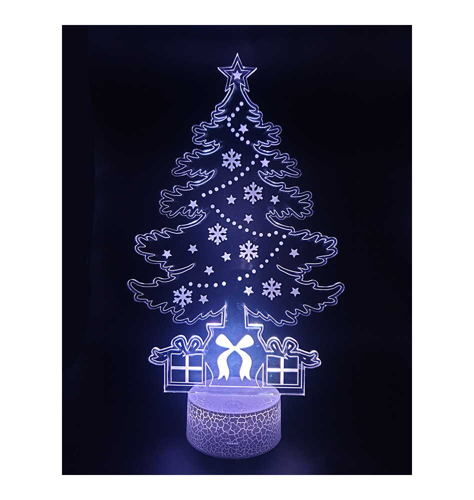Lámpara 3D personalizada navidad - ✔️ Lámpara Led Navidad holografía