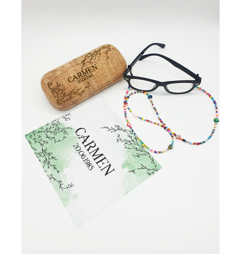 Funda gafas + gamuza + cuelga mascarillas y gafas · Regalos Originales -  Creaciones Mikeldi