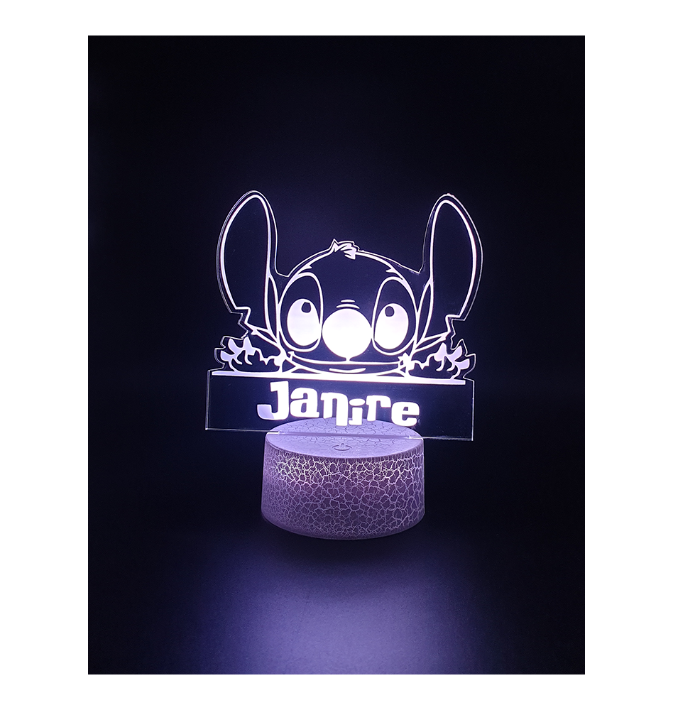 Lámpara LED Stitch personalizada · Regalos Originales - Creaciones Mikeldi