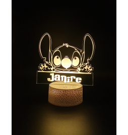 Stitch - Lámpara personalizada con iluminación LED